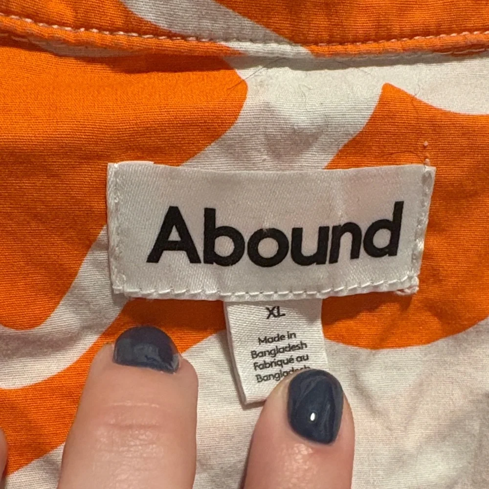 Abound Men's Vibrant Orange Swirl Shirt - Picture 2 of 4